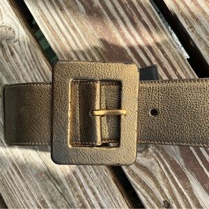 Yves Saint Laurent Vintage Gold Leather Belt